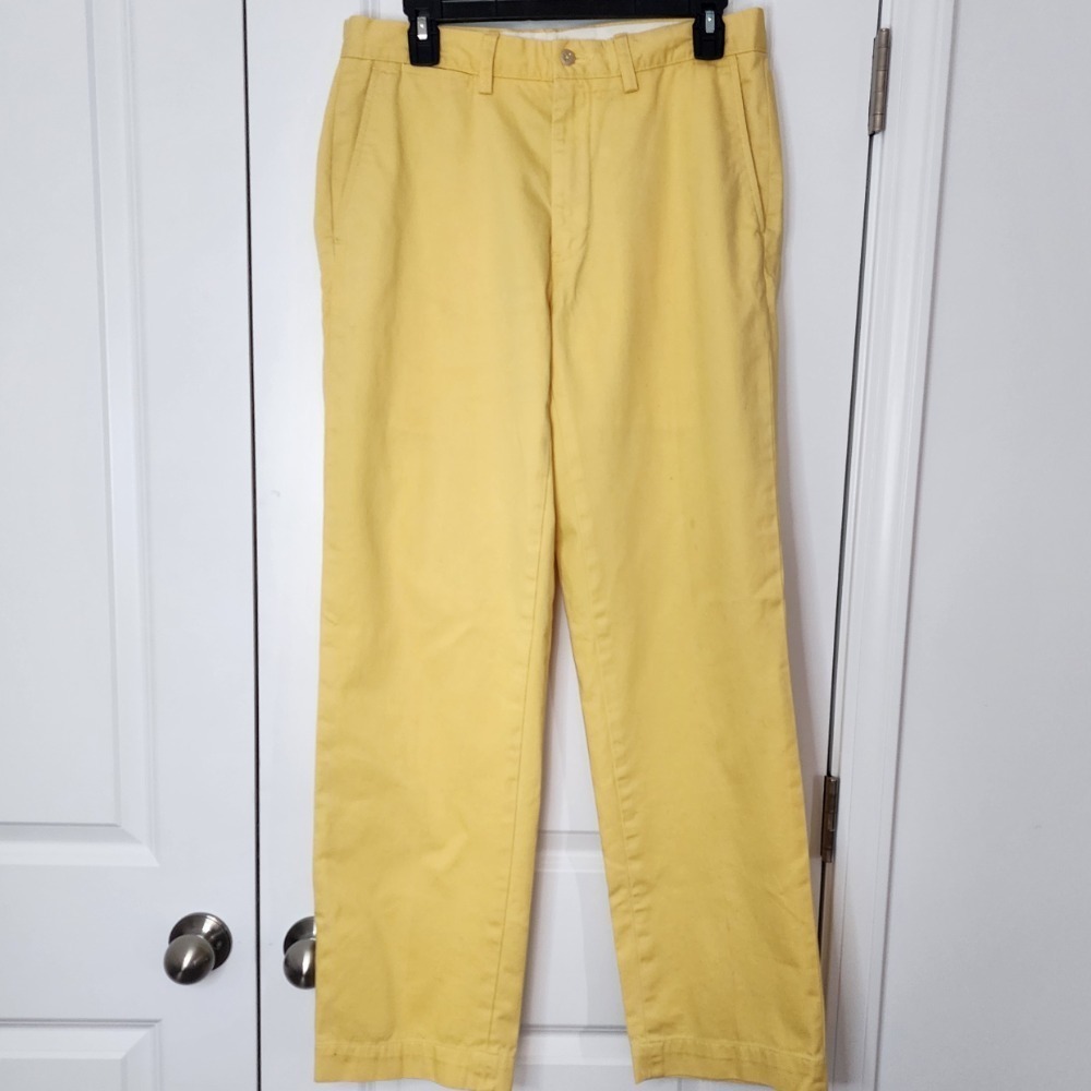 Polo Ralph Lauren Preston Pants Chinos Cotton Yellow Size 32x32